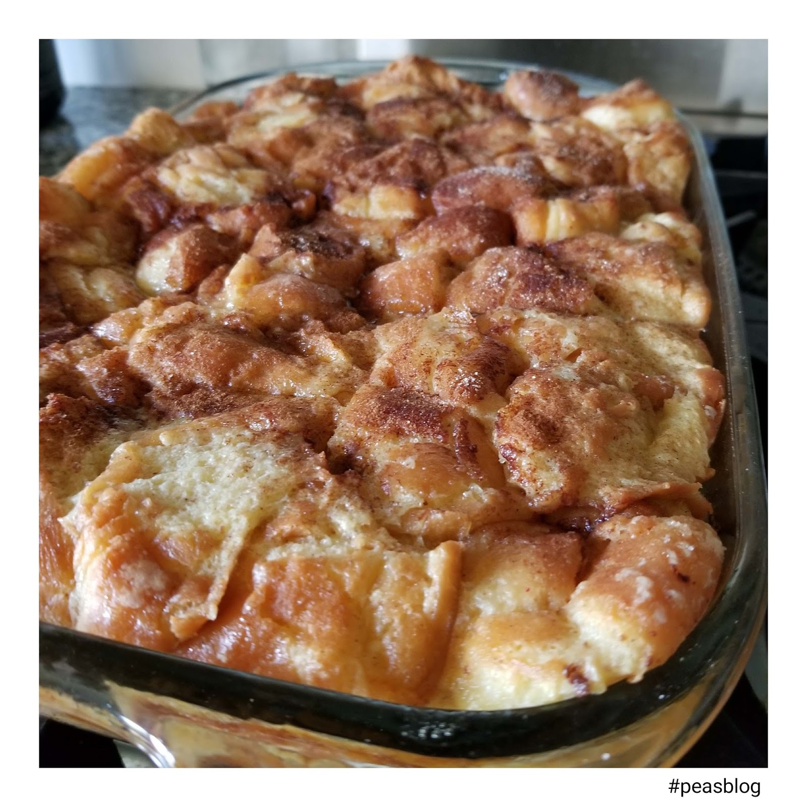 Give Peas a Chance Donut Bread Pudding