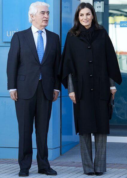 Queen Letizia attended a working meeting with UNICEF, Letizia wore Hugo Boss prince of wales print suit