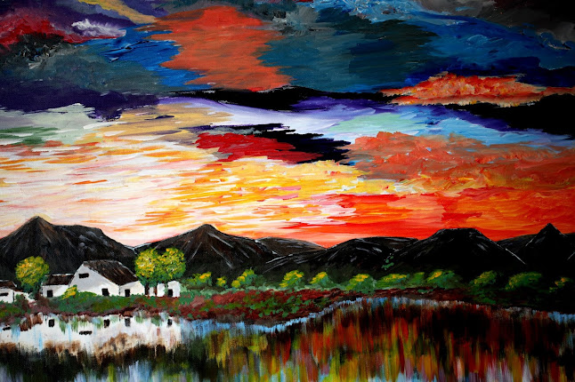 Amazing Sunset - acrylic painting by danie van wyk