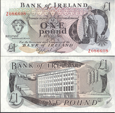 Irlanda del Nord 1 Pound 1980 P# 65