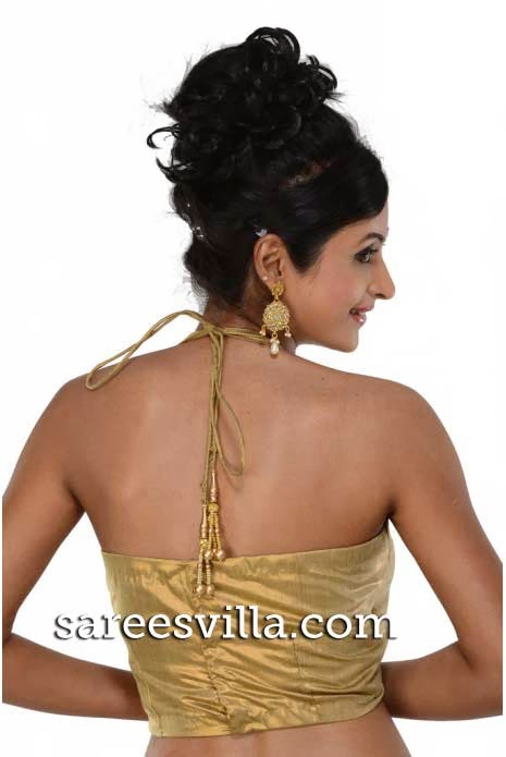 Halter Neck Saree Blouse Back Designs | Sarees Villa
