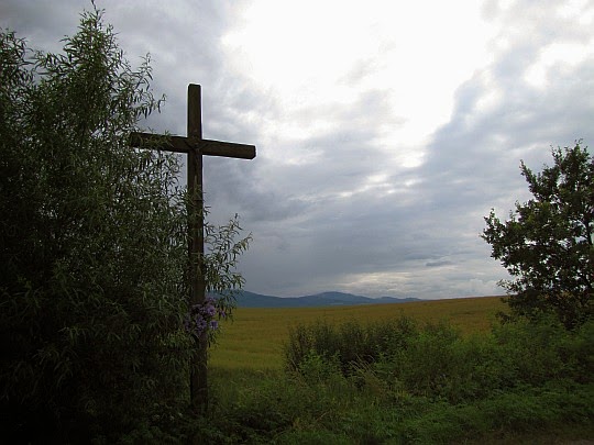 Krzyż przy drodze do Paczkowa.