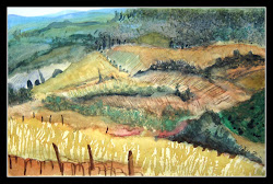 hills rolling paintings watercolor painting