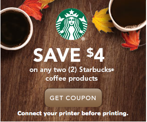 $4 Off Two Starbucks Coffee Products Coupon
