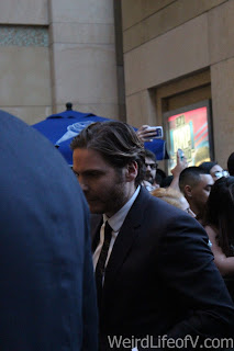 Captain America: Civil War Red Carpet World Premiere Daniel Bruhl walking the red and blue carpet