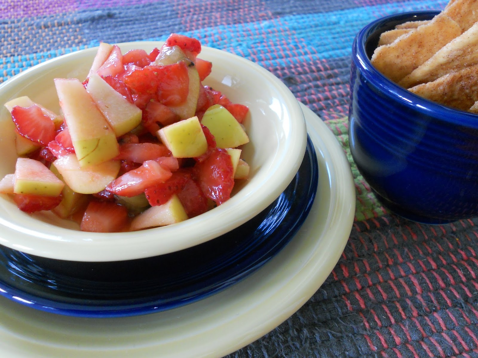 Fruit Salsa with Cinnamon Pita Chips Ally's Sweet & Savory Eats