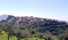 The hilltop town of Castroreale in Sicily
