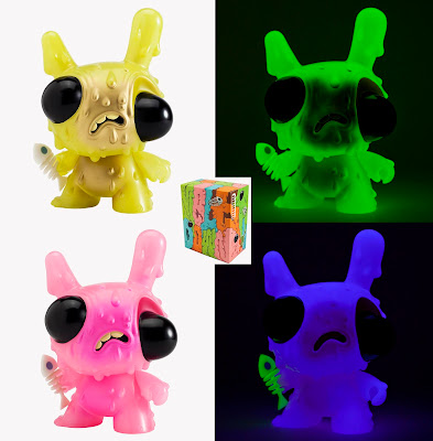 Meltdown Glow in the Dark 8” Dunny by Chris Ryniak - Green and Pink Editions