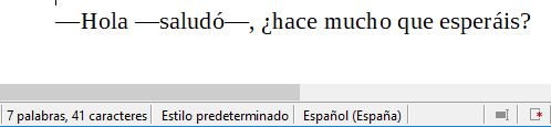 Cuenta de palabras errónea en LibreOffice.