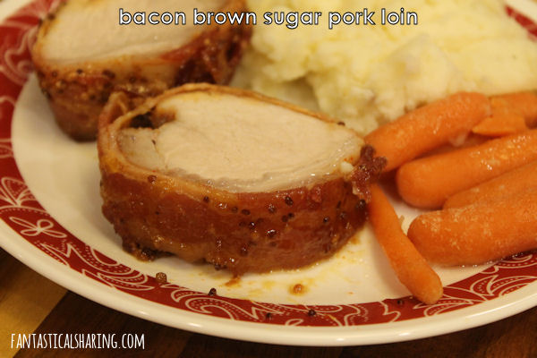 Bacon Brown Sugar Pork Loin #recipe #bacon #pork 