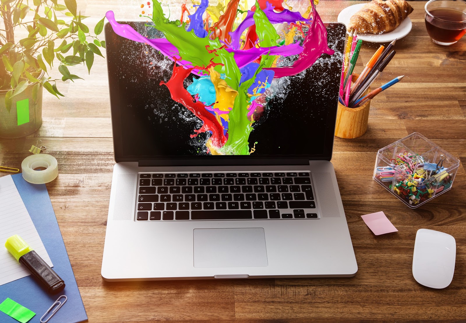 Creative design explodes from this designer's laptop