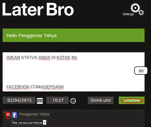 Cara Update Status Facebook dan Twitter Terjadwal Secara Otomatis Cara Update Status Facebook dan Twitter Terjadwal Secara Otomatis