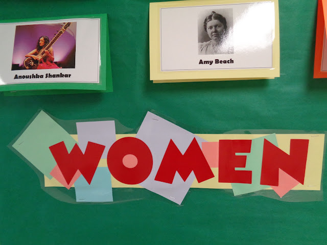 Women's history month music bulletin board female composers performers