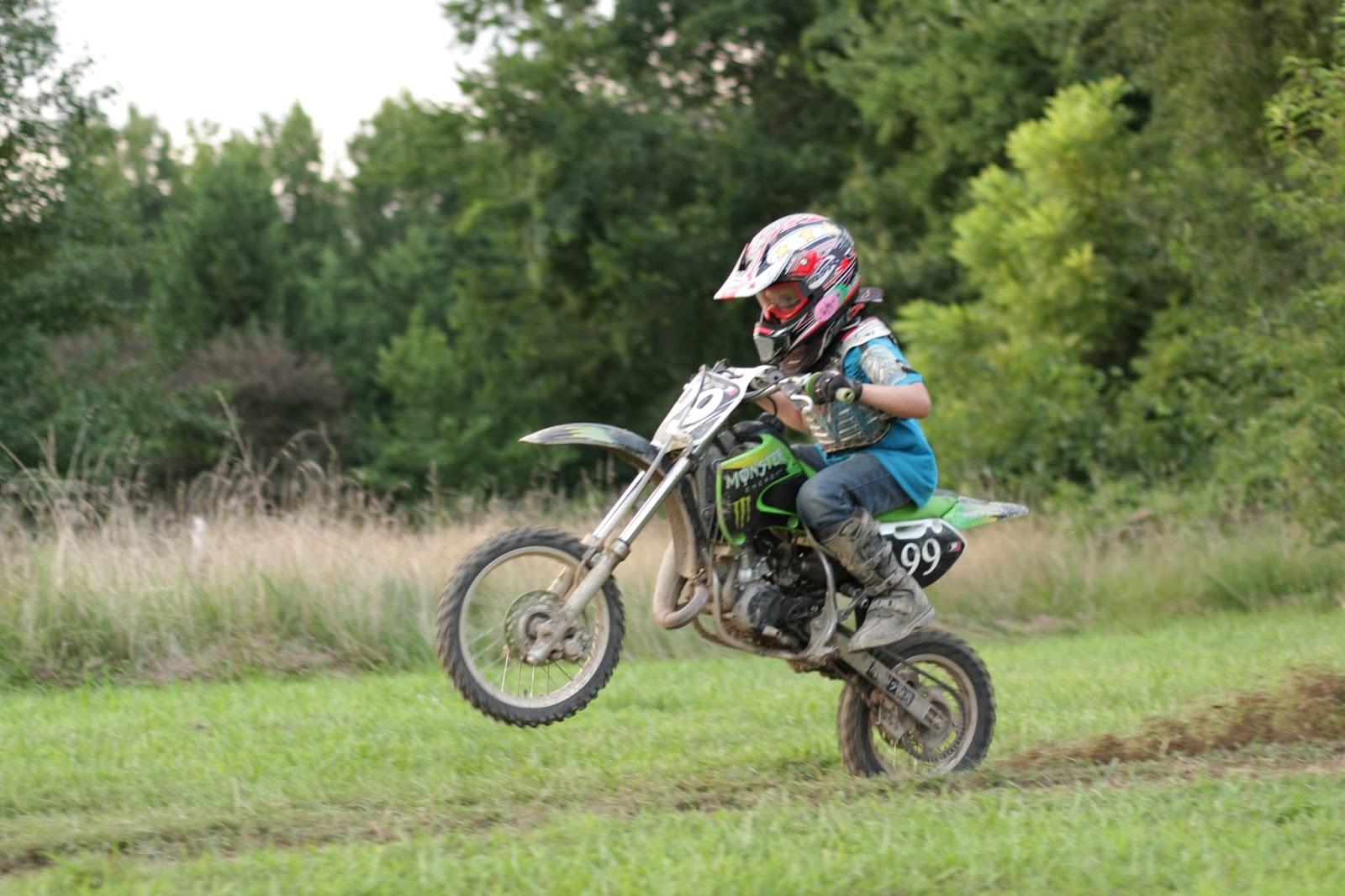 The ups and downs on a KX65 Wheelietime