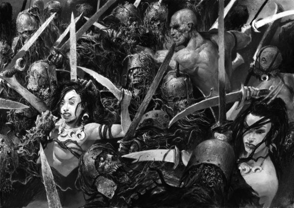 As sombrias ilustrações de fantasia em preto e branco de Adrian Smith Adrian Smith artstation arte ilustrações fantasia sombrio games preto e branco