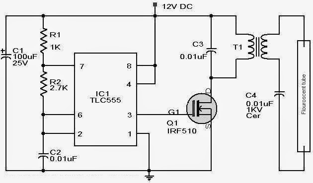 Gambar Inverter Rangkaian Lampu TL 