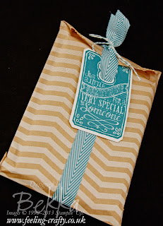 Chalk Talk Gift Bag by Stampin' Up! Demonstrator Bekka Prideaux - inside is a gift for her Party Hostesses - I wonder what it could be...