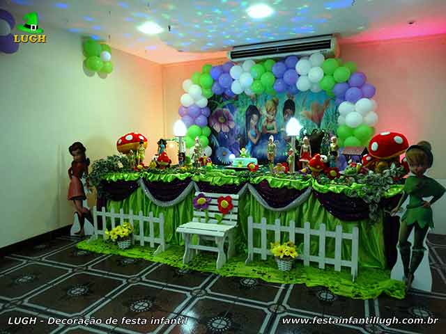 Ornamentação temática Tinker Bell para aniversário infantil