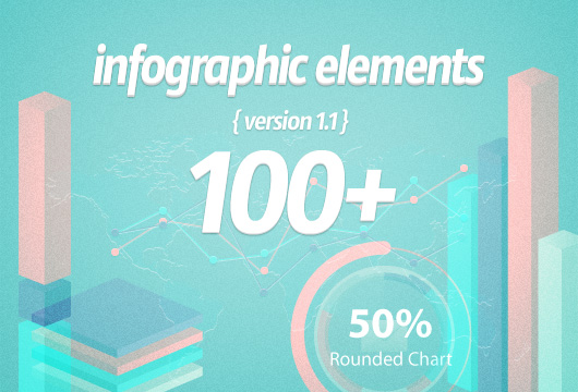 100 elementos para infografia en vectores