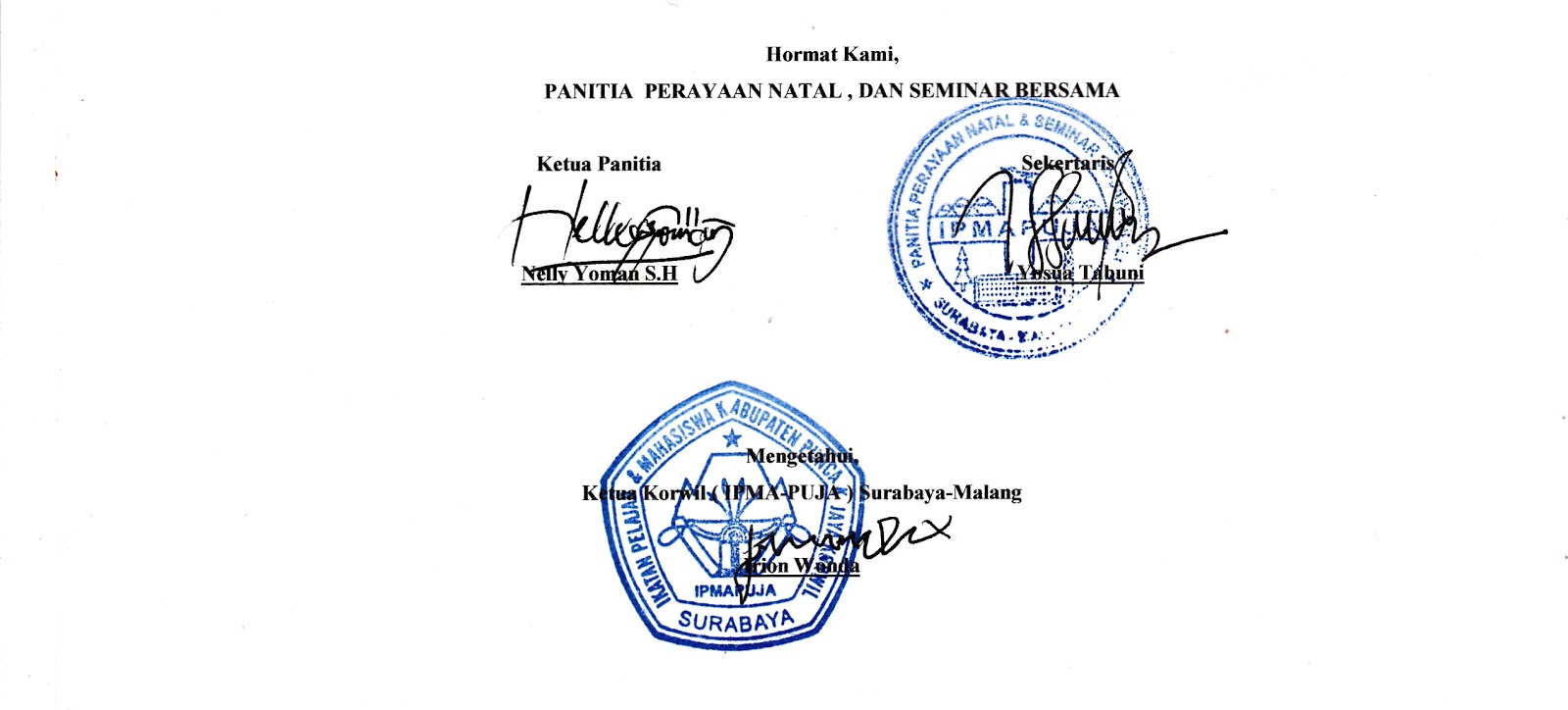 Ipmapuja Korwil Malang Raya LAPORAN PERTANGGUNG JAWABAN