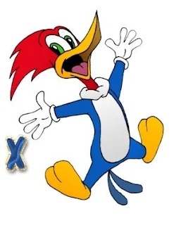 Abecedario del Pájaro Loco. Woody Woodpecker with Alphabet.