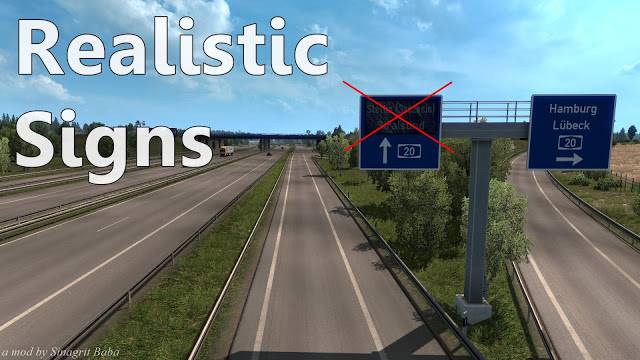 sinagrit baba ets 2 mods, ets 2 realistic signs