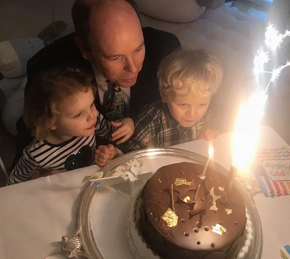 Princess Charlene shared photos her twins Prince Jacques, Princess Gabriella and their father Prince Albert birthday, Happy Birthday Daddy
