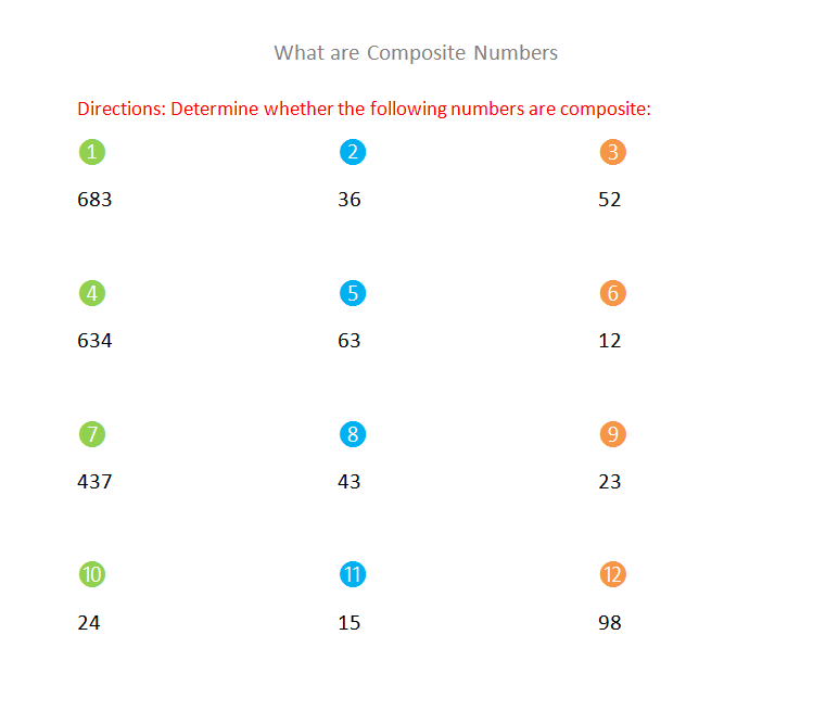 Bro and Sis Math Club What are Composite Numbers