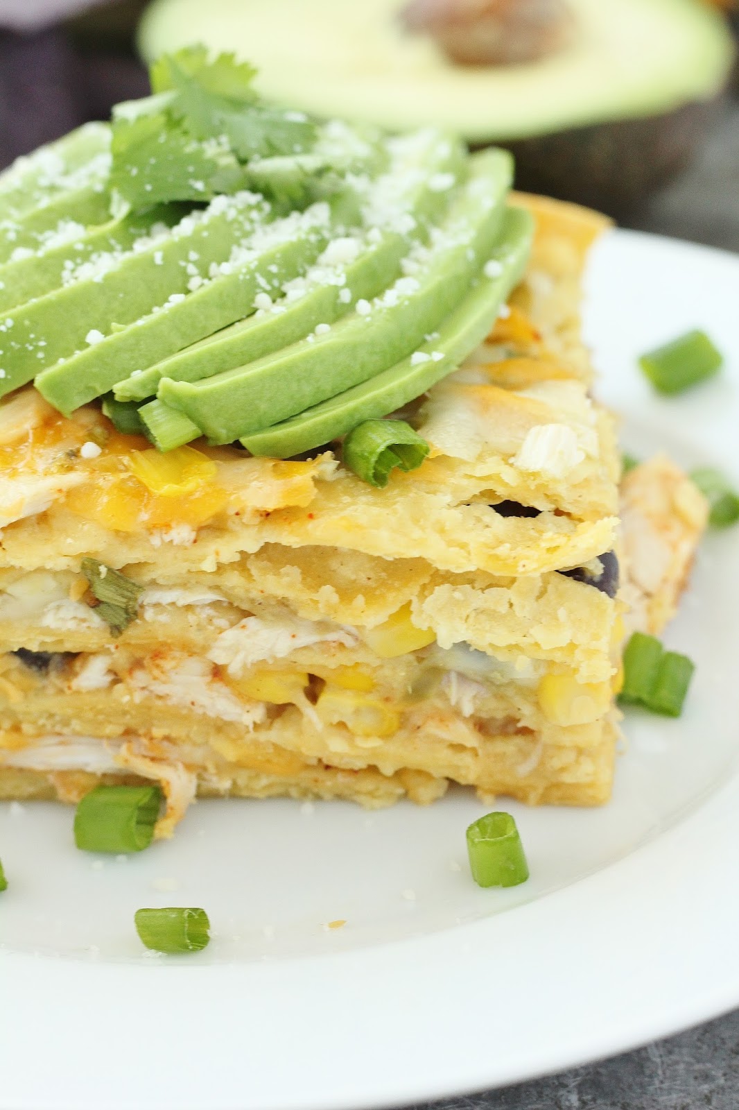 Green Chile Chicken Enchilada Casserole