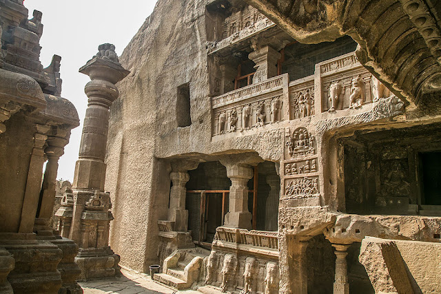 Jain caves at Ellora - sheer poetry on stones! jain temples ellora caves chhota kailasa