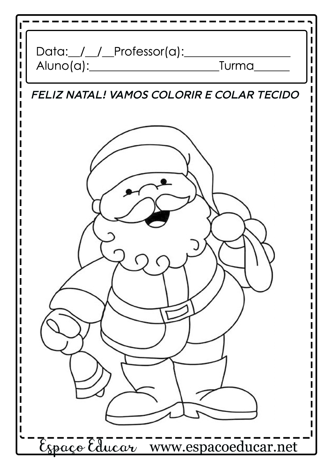 Espaço do Saber: Desenhos e atividades de Natal para colorir