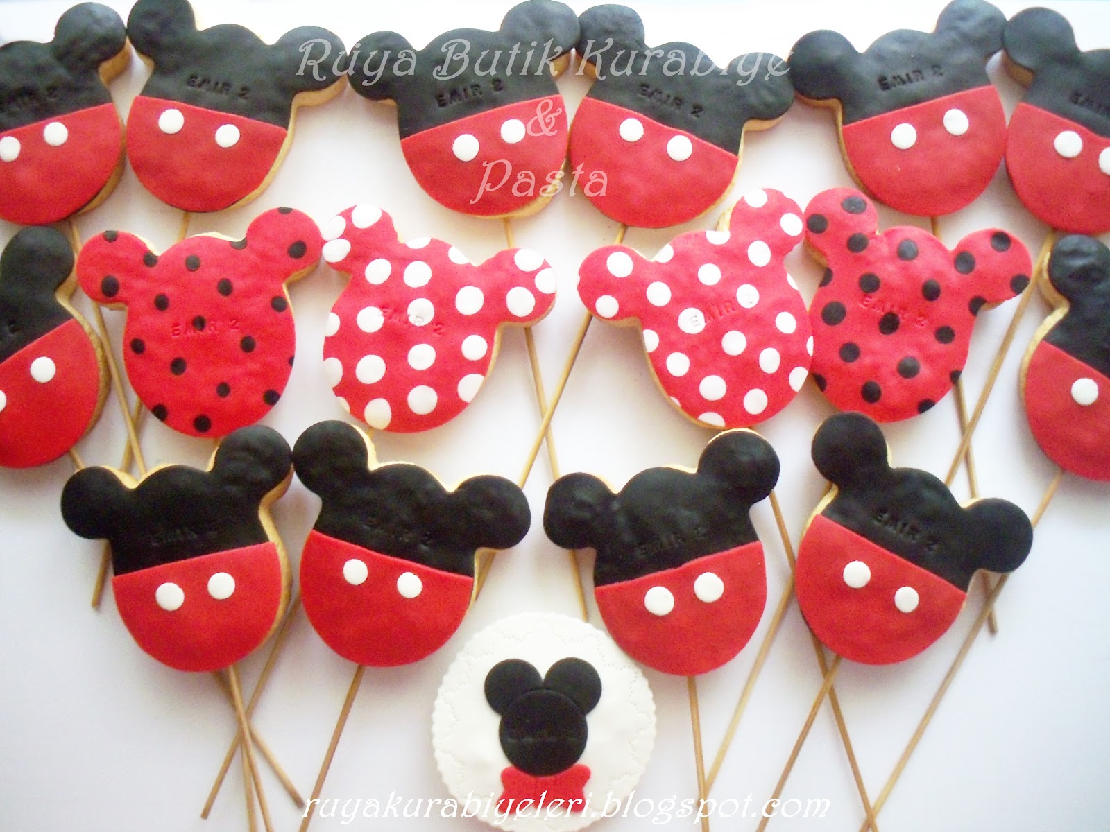 Rüya Butik Kurabiye &amp; Pasta Mickey Mouse Doğumgünü Kurabiyeleri