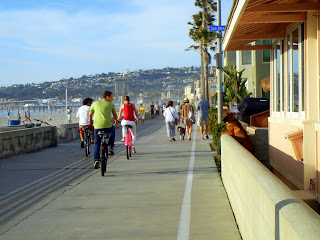 The boardwalk on Pacific Beach