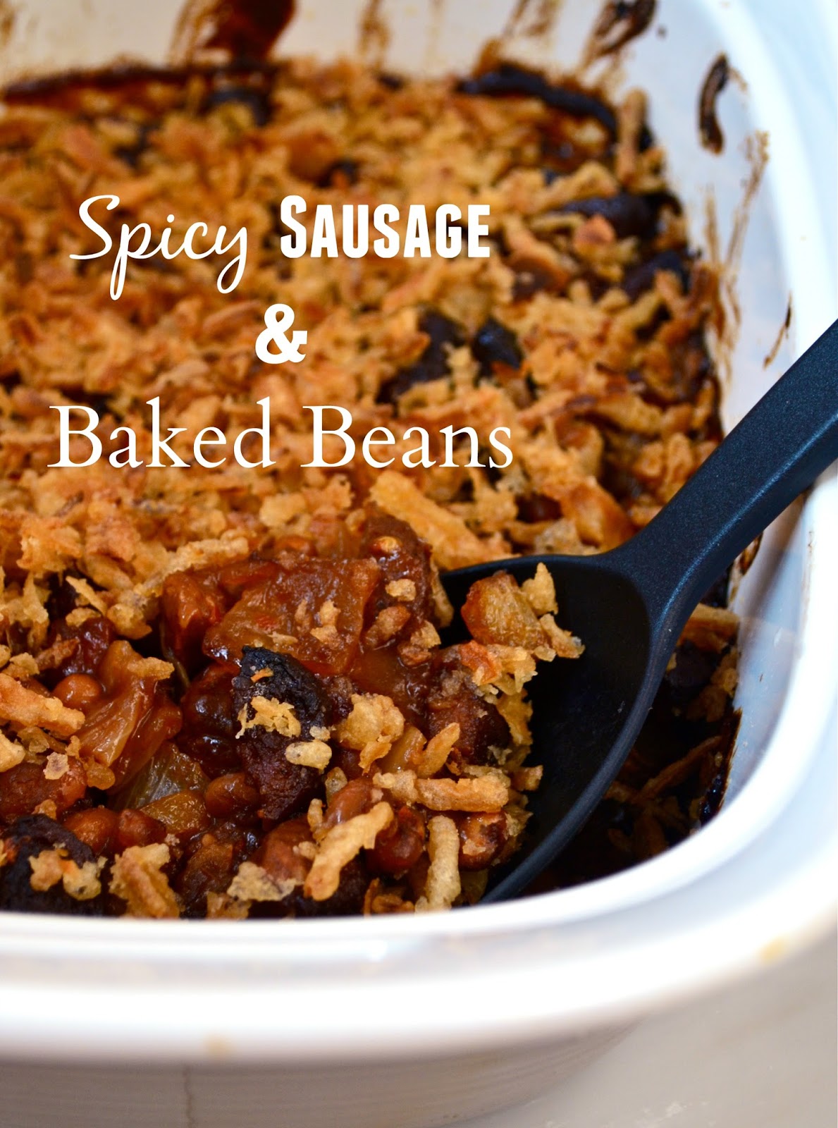 Seven Bites Spicy Sausage & Baked Beans
