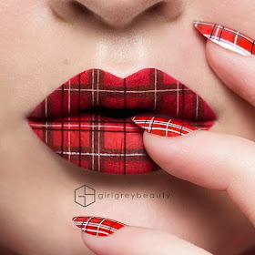 03-Tartan-Pattern-Andrea-Reed-Body-Painting-and-Lip-Art-www-designstack-co