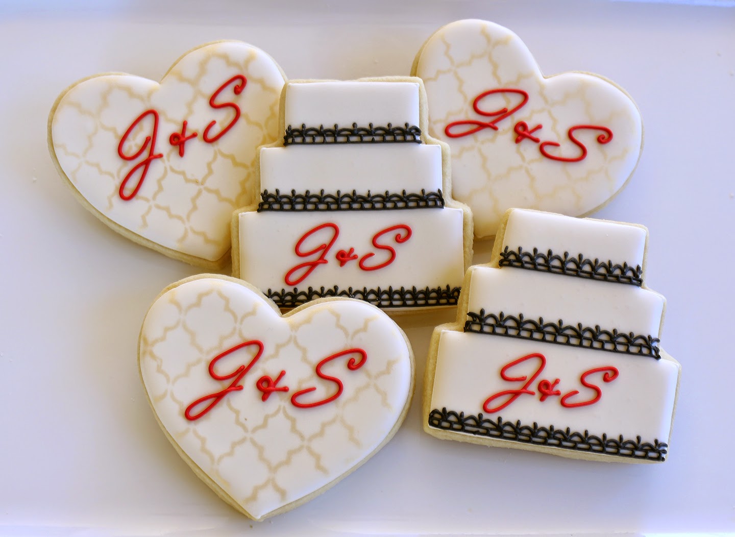 Jaclyn's Cookies Elegant Bridal Shower cookies
