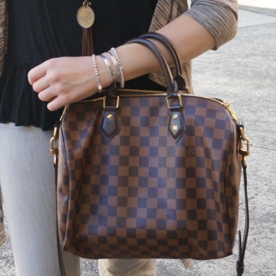 Away From Blue  Louis Vuitton Damier Ebene 30 speedy bandouliere