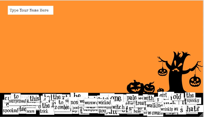 the sunshiny tech spot 3 5 grades halloween magnetic poetry