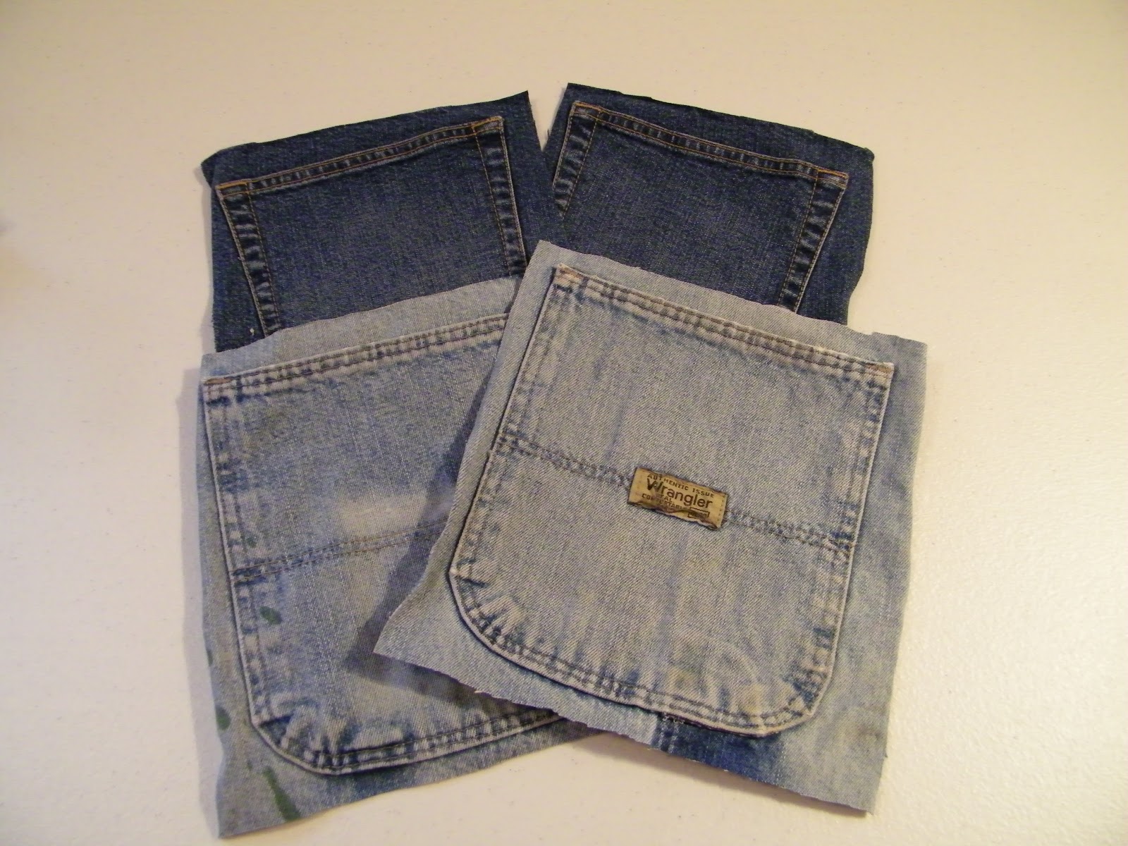 a Paisley Sunflower Blue Jean Pocket Pot Holders Tutorial