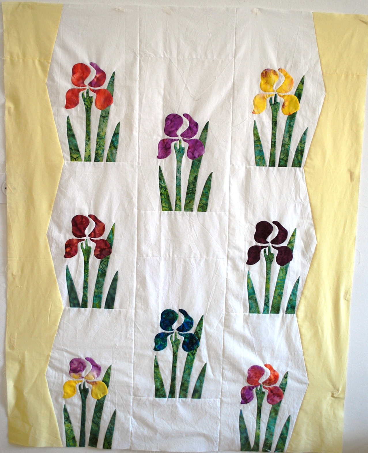 Milk and Honey Quilts Iris Quilt Flimsy Finished