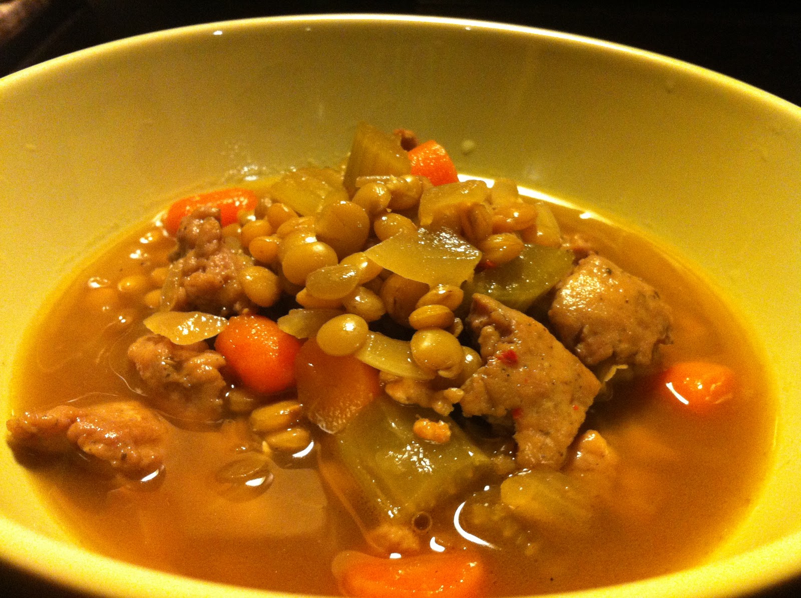 The Lotus Bar Spicy Chicken Sausage Lentil Soup