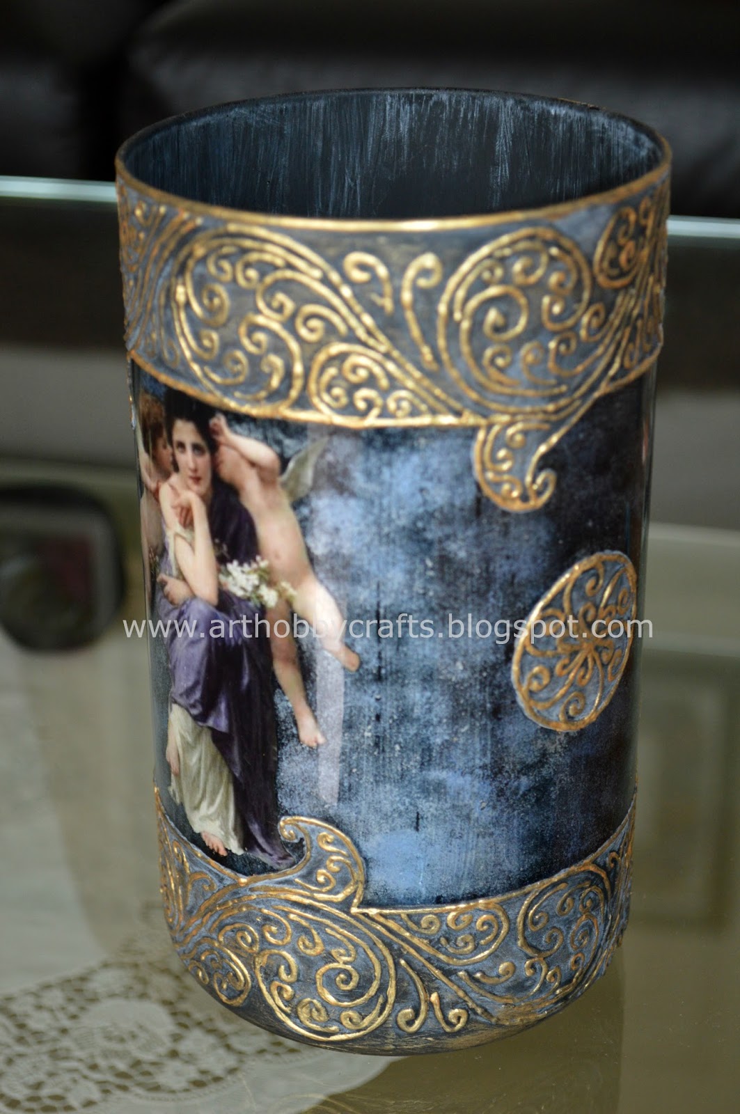 Decoupage Reverse Glass Art Hobby Crafts