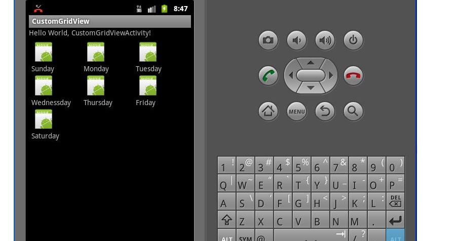Custom grid view in android grid view with icons and text gridview example in android