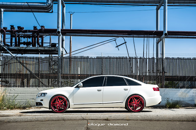 Miami Heat Star Gets 22 BD-8’s in Candy Red on 2011 Audi A6 - Blaque Diamond Wheels