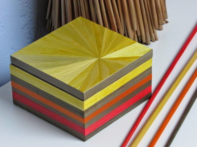 Lapaillendeco Petite Boite Soleil En Marqueterie De Paille