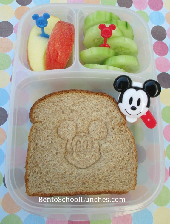 Mickey stamped sandwich bento lunch