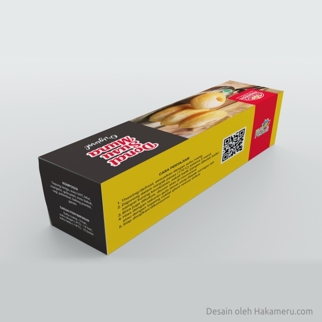 Desain kemasan packaging box donat susu frozen Donat Muna Depok untuk UMKM Munafood