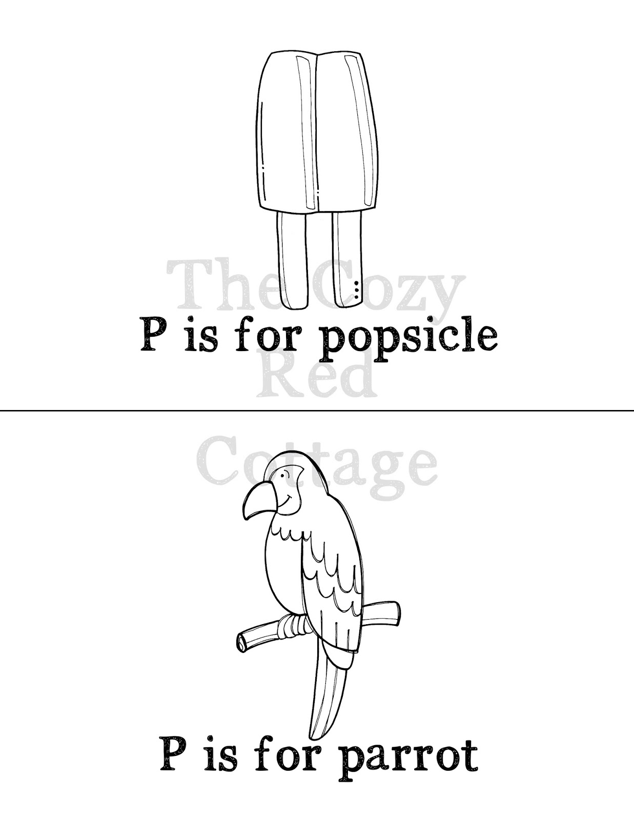 Heres Our Letter Poster I Print And Leave This Out All Week We Go Over Each Picture Say The Sound For Example Parrot P