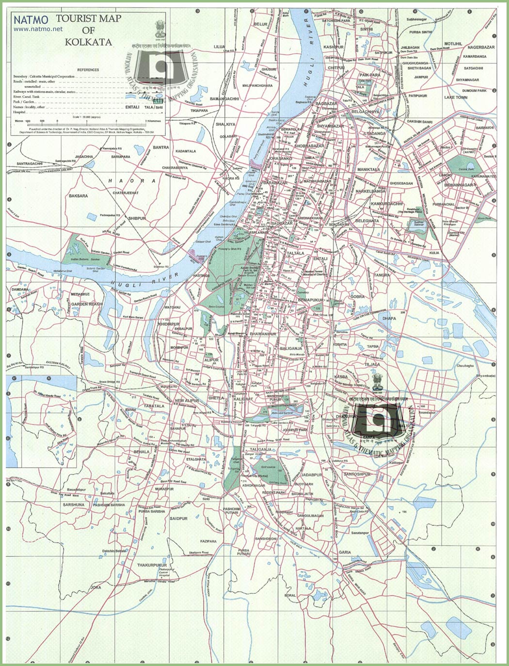 Map of KolkataCalcutta Free Printable Maps