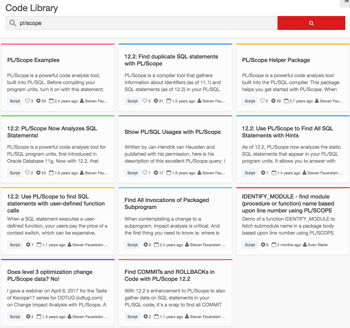 The PL/Scope Resource Center